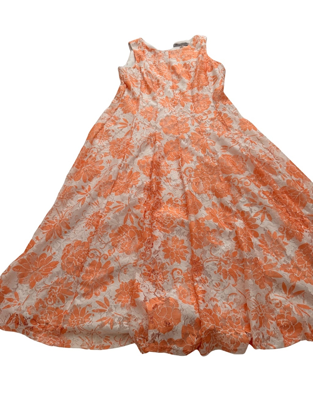 Danny & Nicole Orange Floral Maxi Dress
